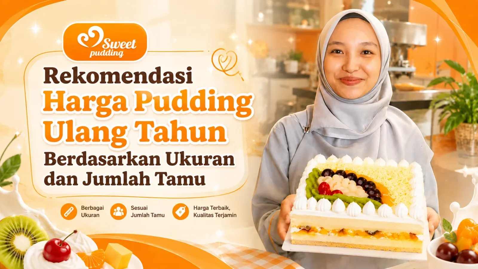 Rekomendasi Harga Pudding Ulang Tahun Berdasarkan Ukuran dan Jumlah Tamu
